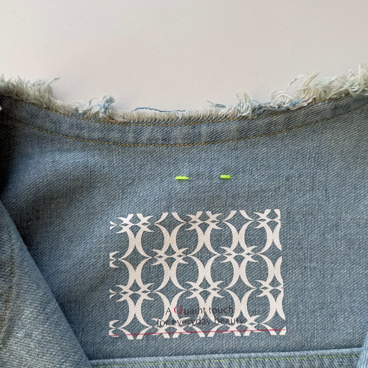 ノーカラーデニムブルゾン サックス Free