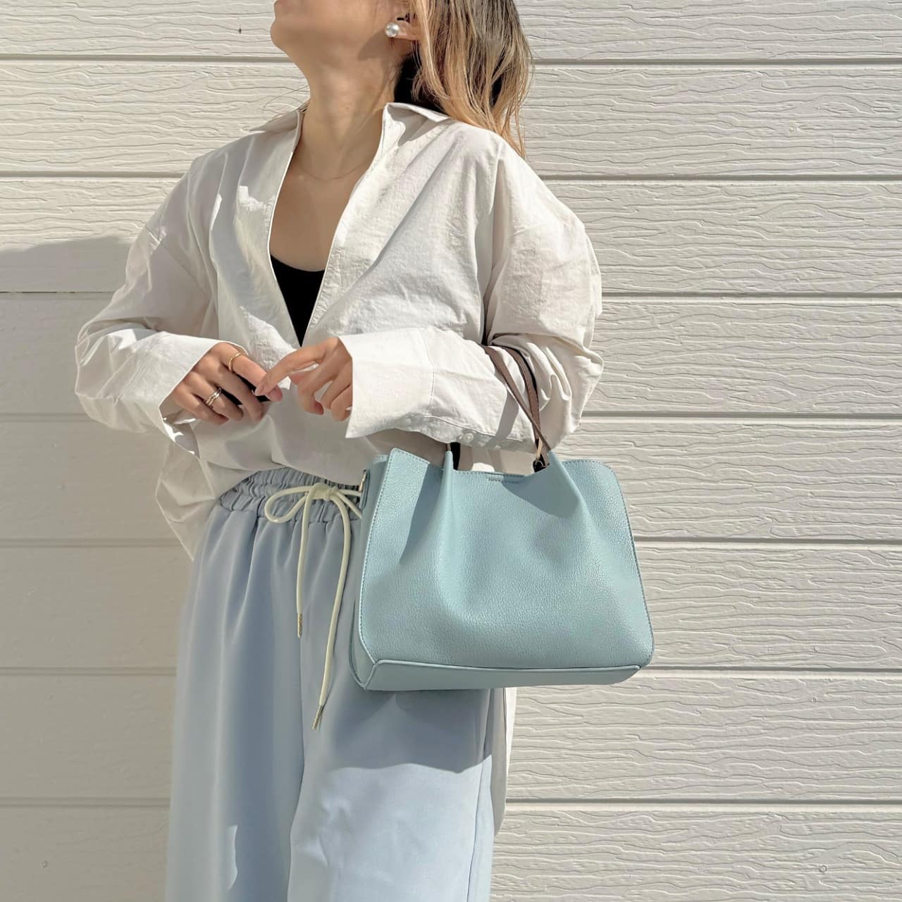 ショルダーバック付きトート アイボリー Free