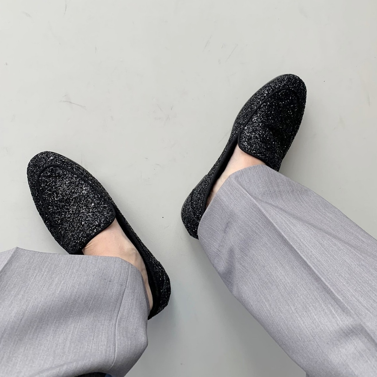 マテリアルローファー ブラック L/38