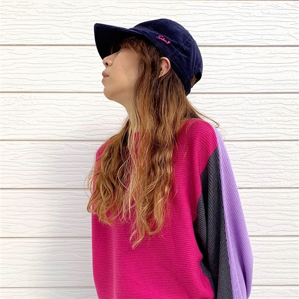 コーデュロイキャップ ネイビー Free