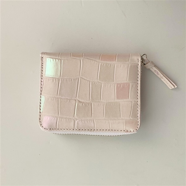 パールクロコジャバラウォレット ピンク Free