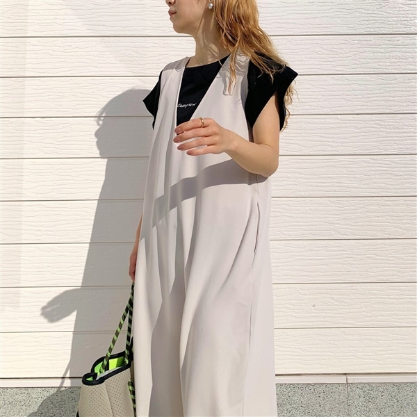 前後2wayリボンセットワンピース アイボリー Free