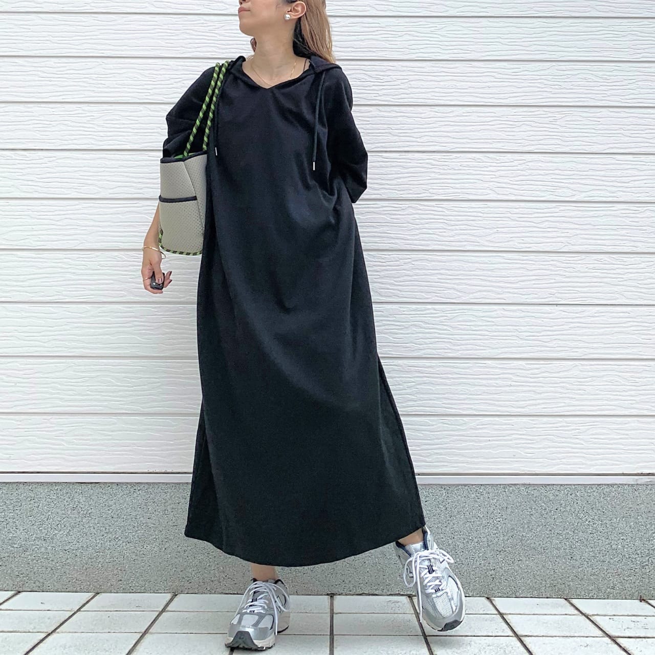 ビッグサイズマキシワンピース ブラック Free