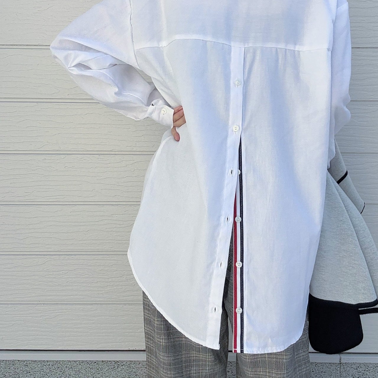 トリコロールスリットシャツ ホワイト Free