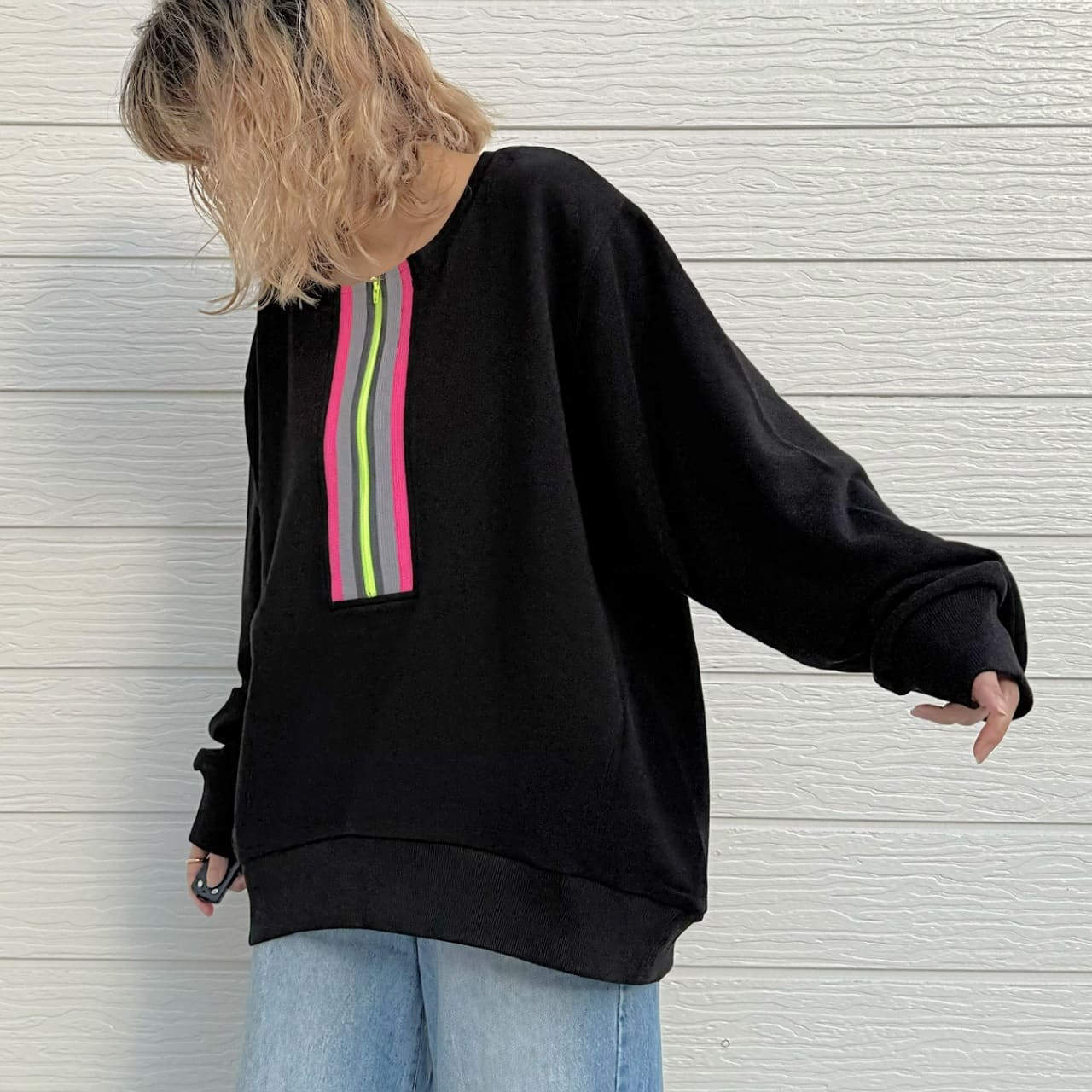 ハーフZipトレーナー