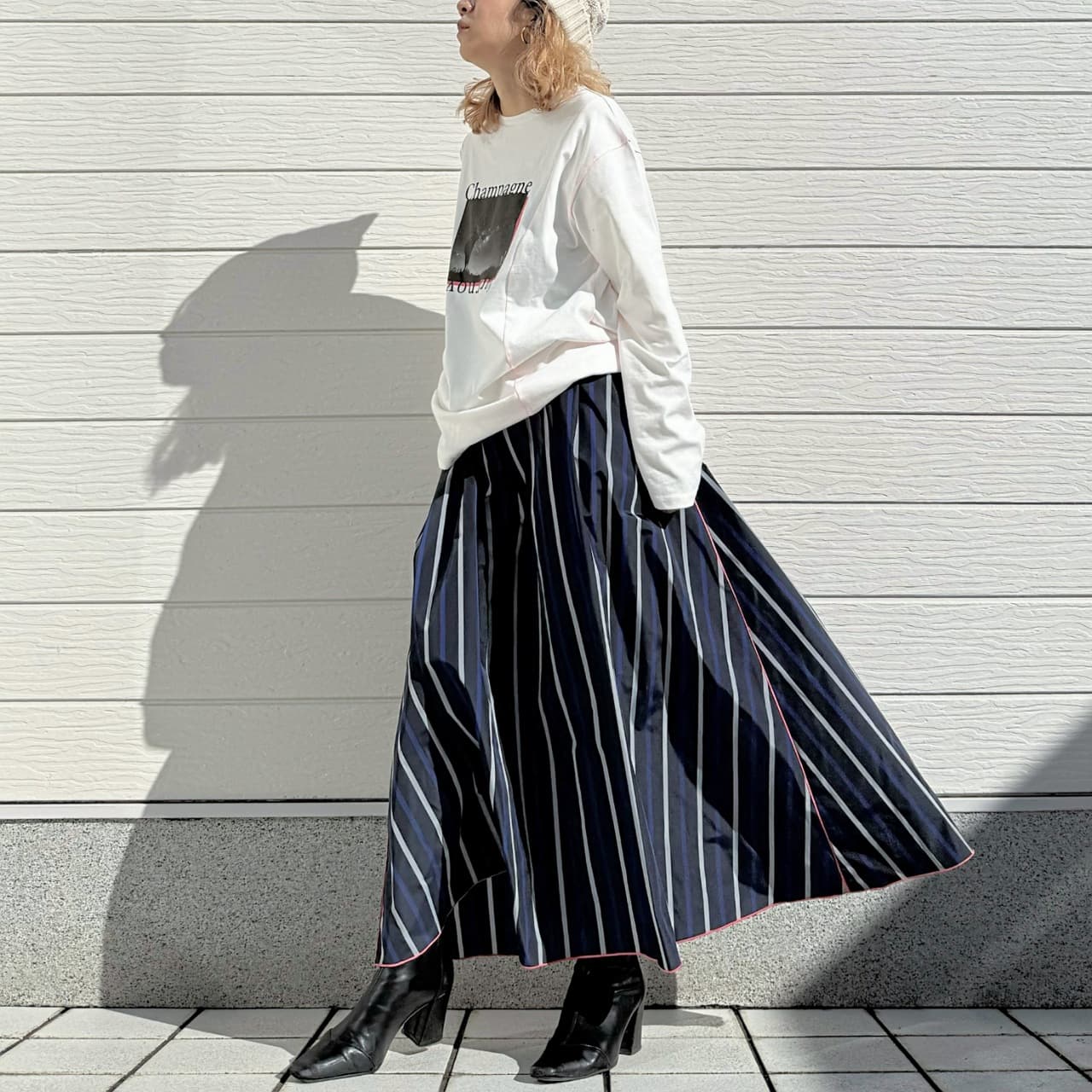 メモリーマルチストライプスカート