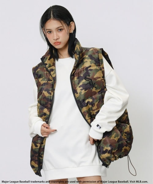 【MLB】2wayパファージャケット カモフラージュ F
