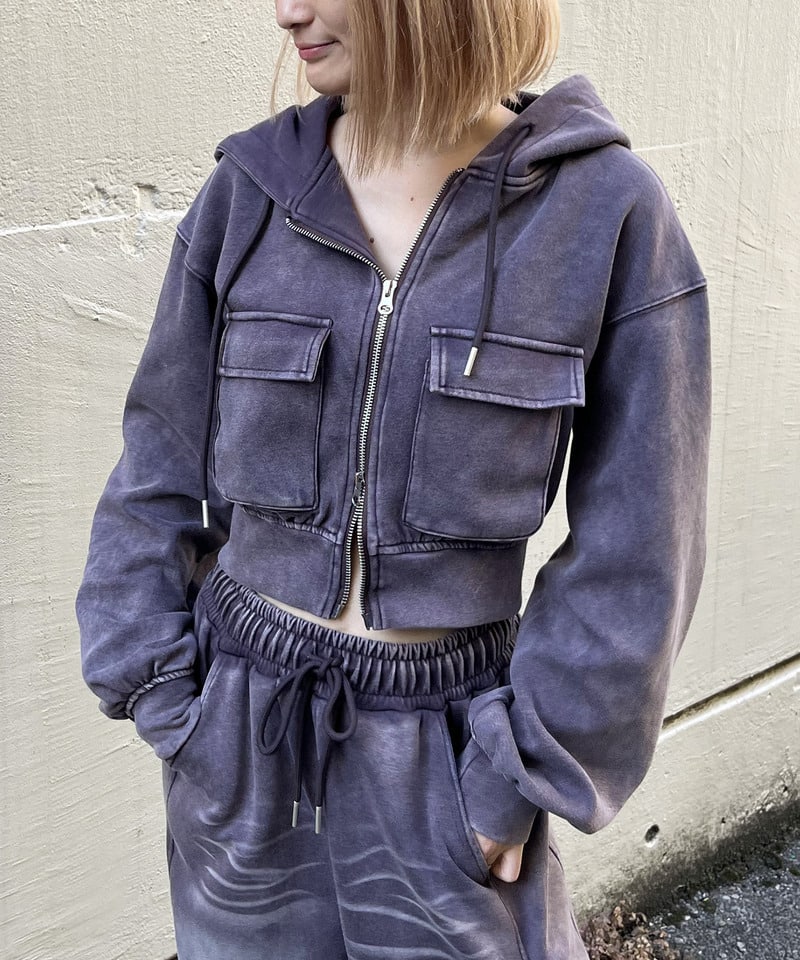 フロストバイオ加工パーカー ネイビー F