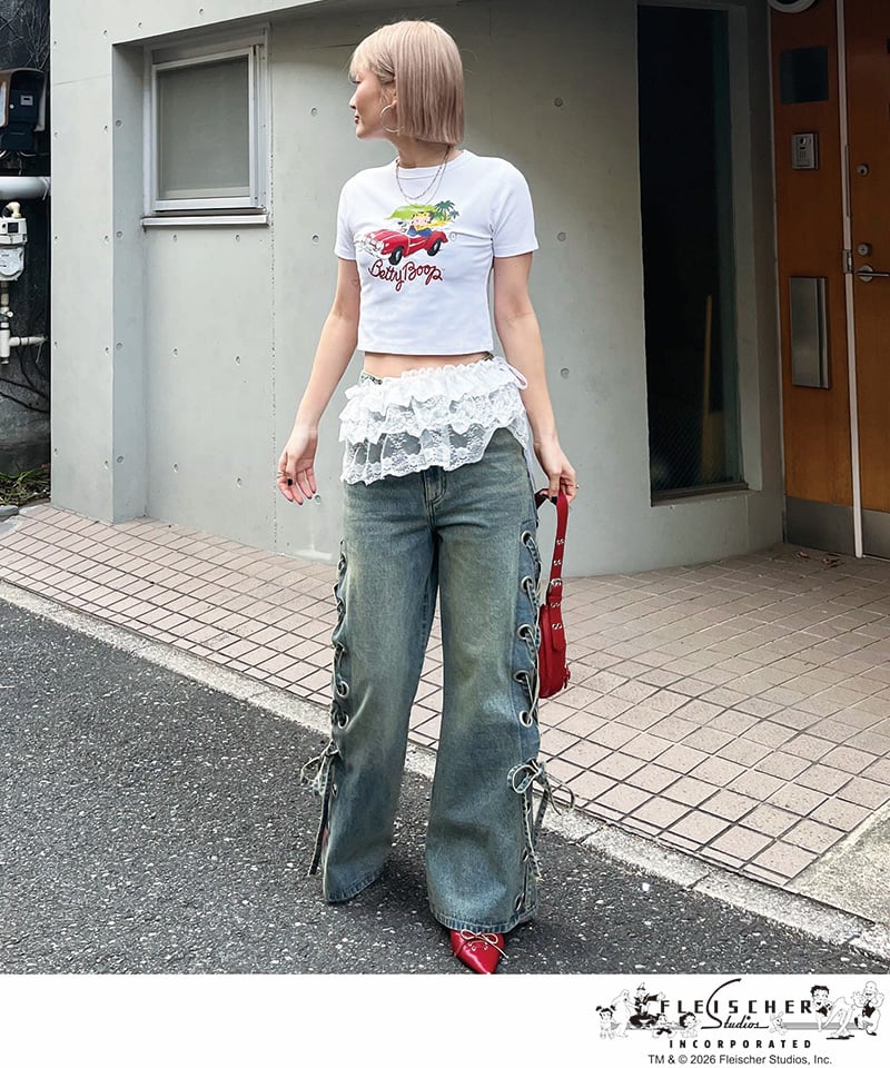 【BETTY BOOP】マイクロミニＴシャツ ホワイト F