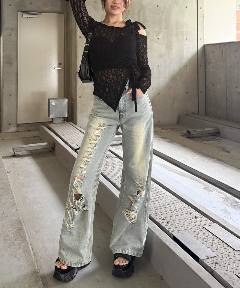 Mynaradox Avenデニムパンツ デニムブルー S