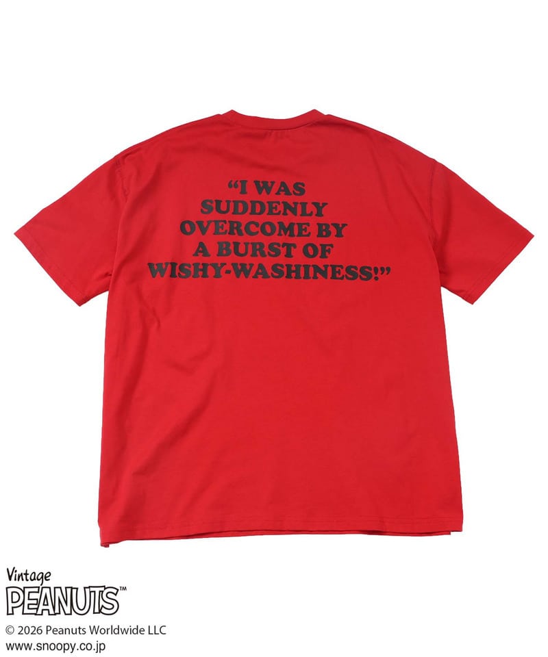 PEANUTS/CHARIE BROWN】チャーリーブラウンTシャツ(F レッド