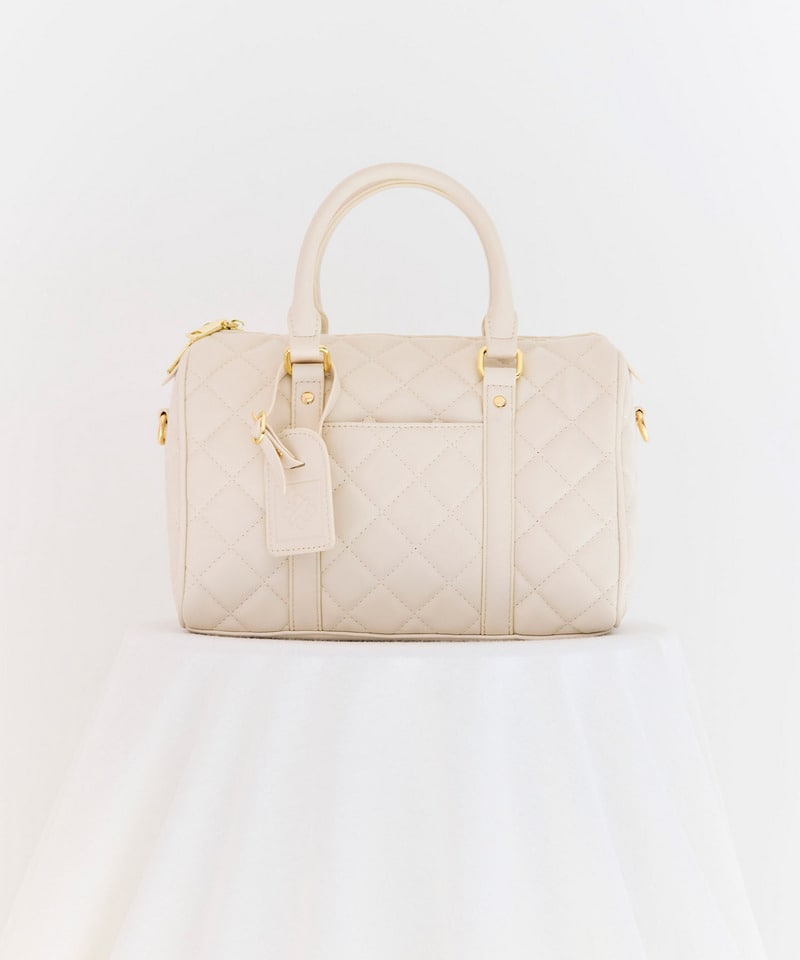 【公式通販限定カラーあり】キルティングボストンミニBAG オフホワイト F