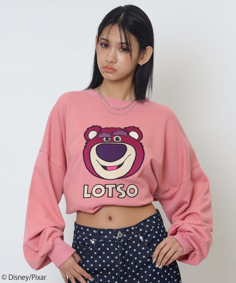 濃いピンク　厚手裏毛 Disney/Pixar/ロッツォ】裏毛プルオーバー(F ピンク)｜ スパイラル