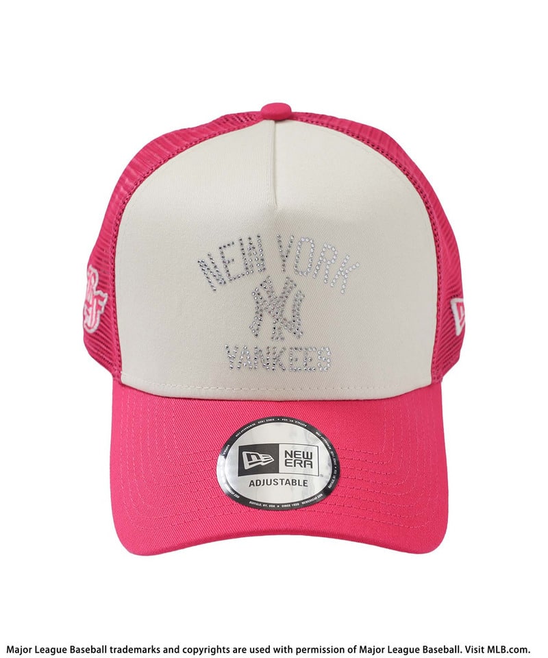 【NEW ERA】MLBラインストーンロゴ9FORTY A-Frameキャップ ピンク F