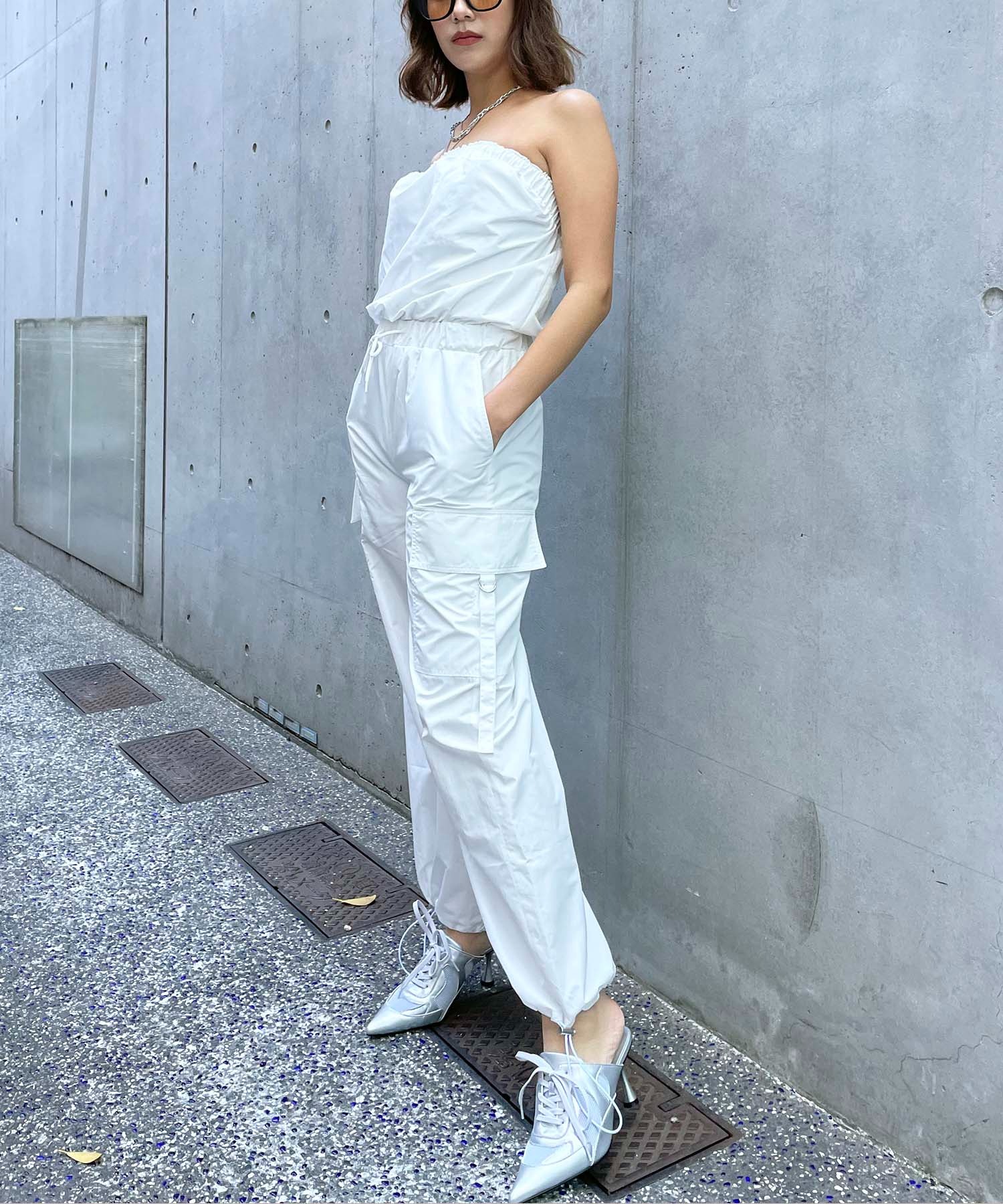 ドロストワイドカーゴベアオールインワン カーキ F