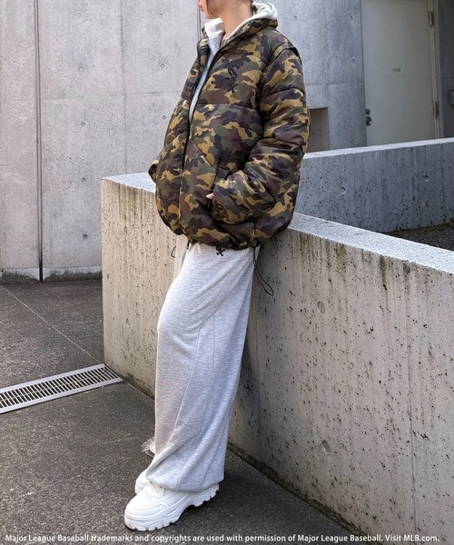 【MLB】2wayパファージャケット カモフラージュ F