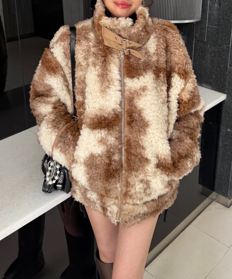 パイピングファージャケット ベージュ F