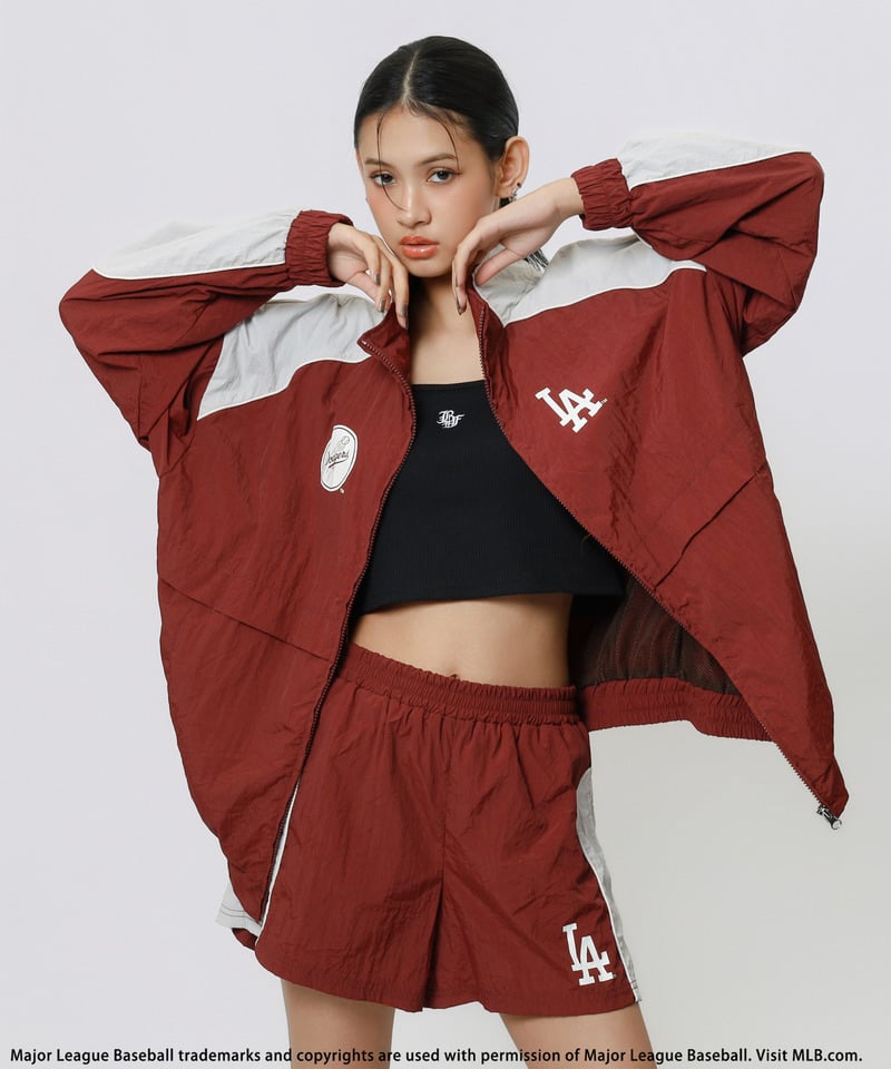 【MLB】ナイロントラックセットアップ レッド F