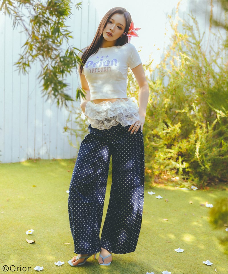 【Orion/オリオン】ラインストーンちびTシャツ ホワイト F