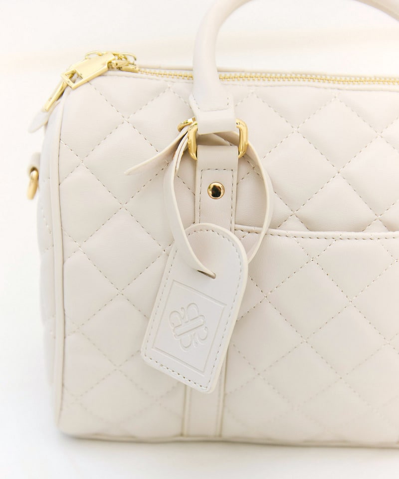 【公式通販限定カラーあり】キルティングボストンミニBAG オフホワイト F