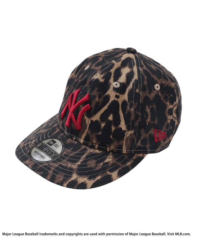 【NEW ERA】MLBロゴ総柄9TWENTYキャップ レオパード F