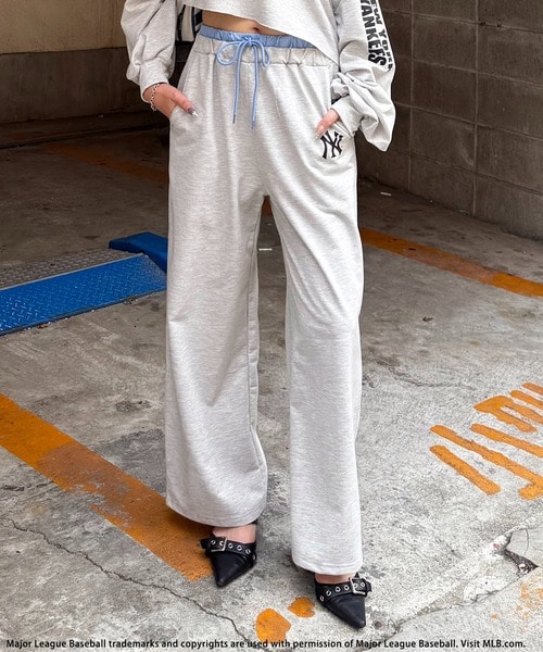 【MLB】プリントロゴオフショルダーセットアップ グレー F