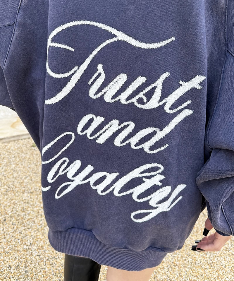 ピグメントドルマンパーカーワンピース ブルー F