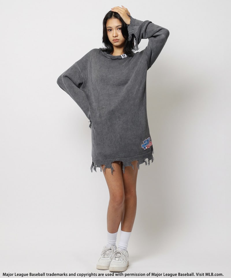 【MLB】クラッシュニットワンピース ブラック F