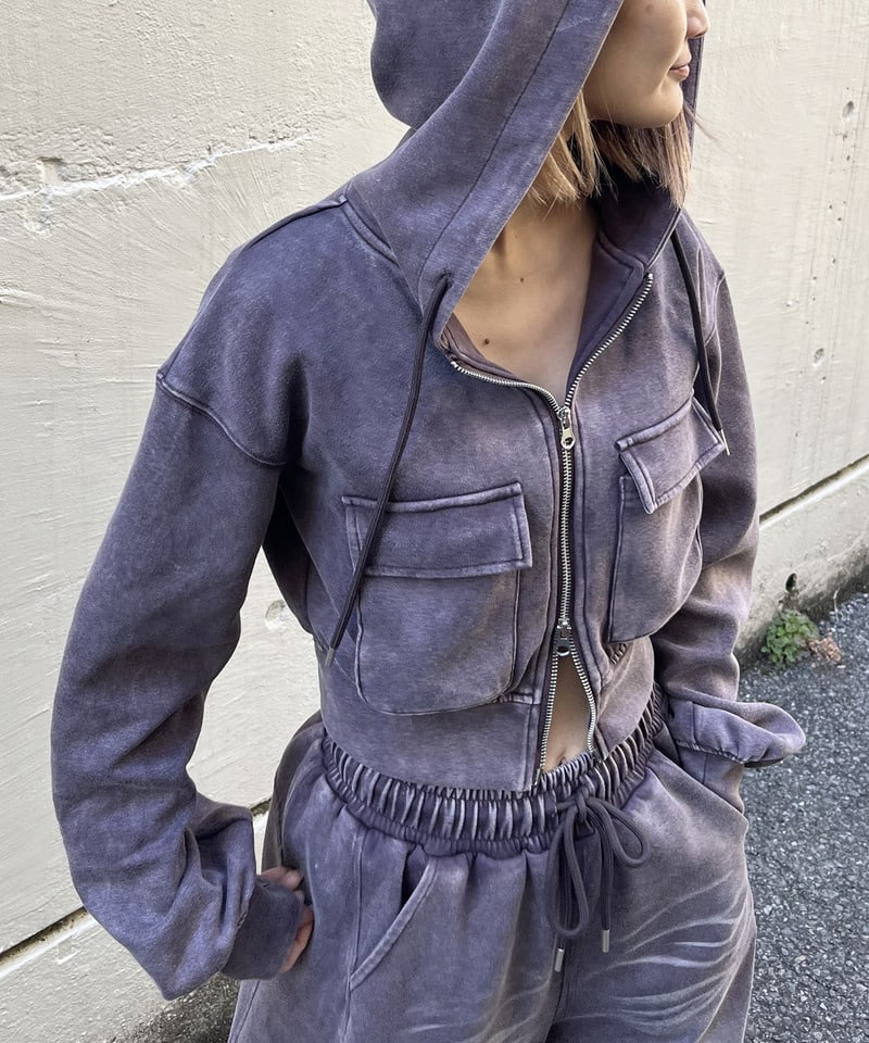 フロストバイオ加工パーカー ネイビー F