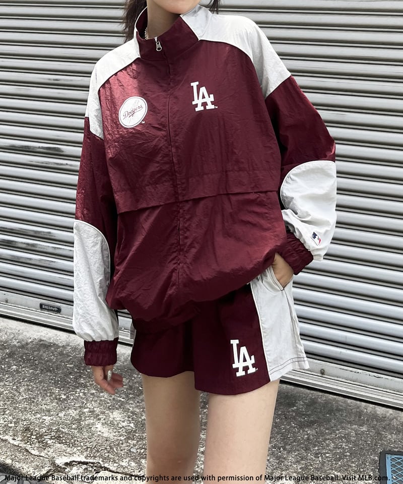 【MLB】ナイロントラックセットアップ レッド F