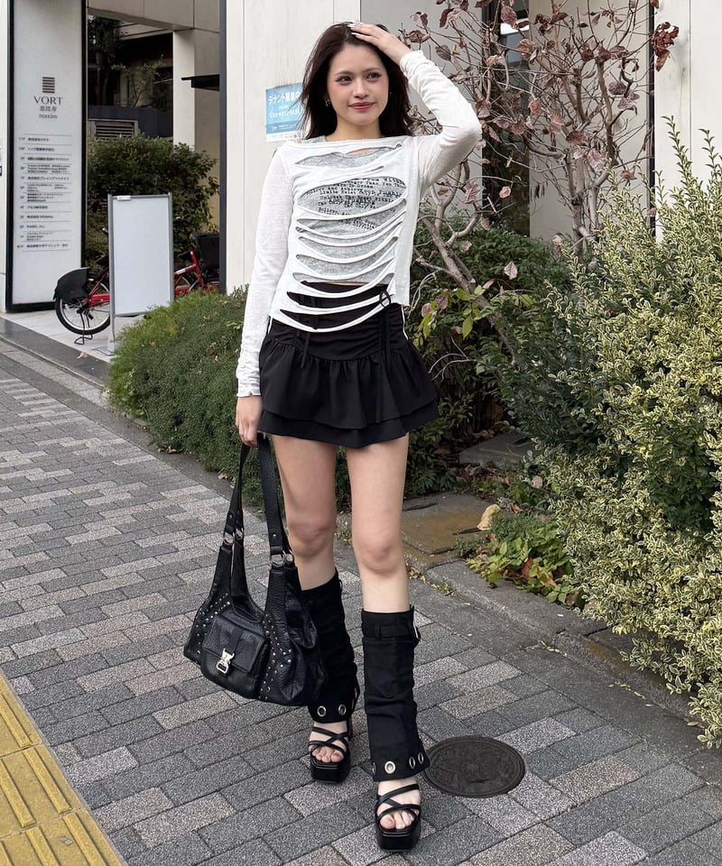 2WAY厚底サンダルカバーブーツ ブラック M