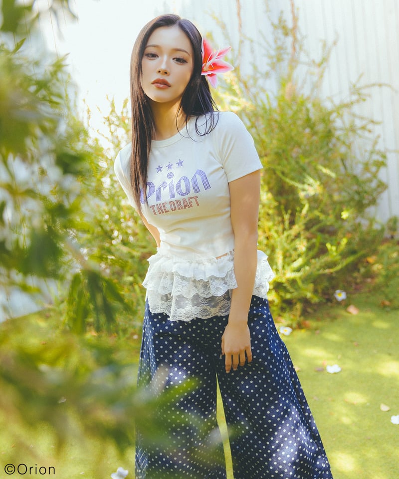 【Orion/オリオン】ラインストーンちびTシャツ ホワイト F