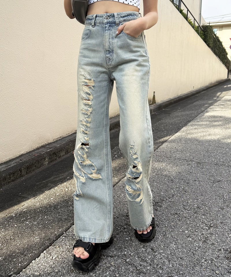 Mynaradox Avenデニムパンツ デニムブルー S