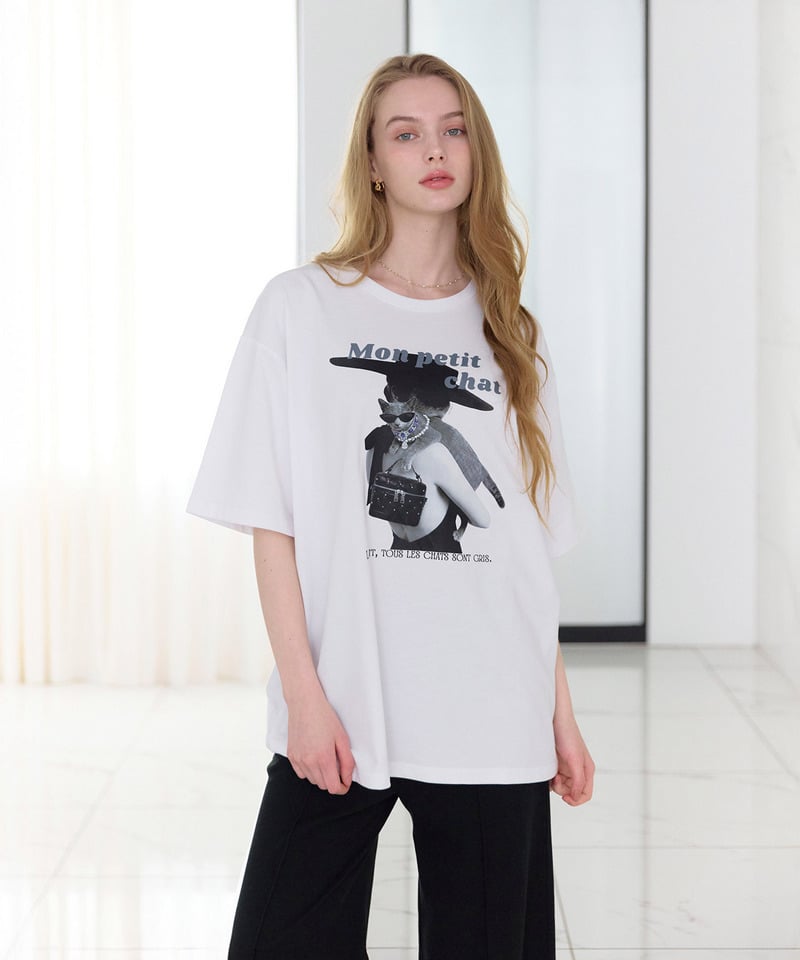 Elegance Cat Angie BIG T オフホワイト F