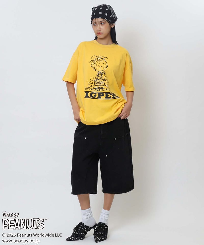 【PEANUTS/PIGPEN】ピッグペンＴシャツ イエロー F