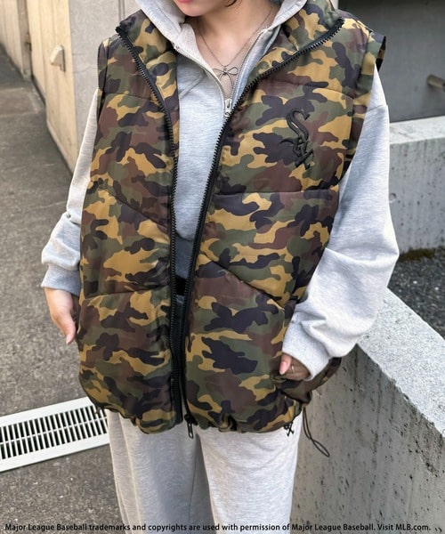 【MLB】2wayパファージャケット カモフラージュ F