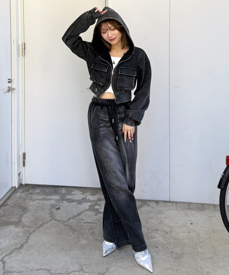 フロストバイオ加工パンツ ネイビー F