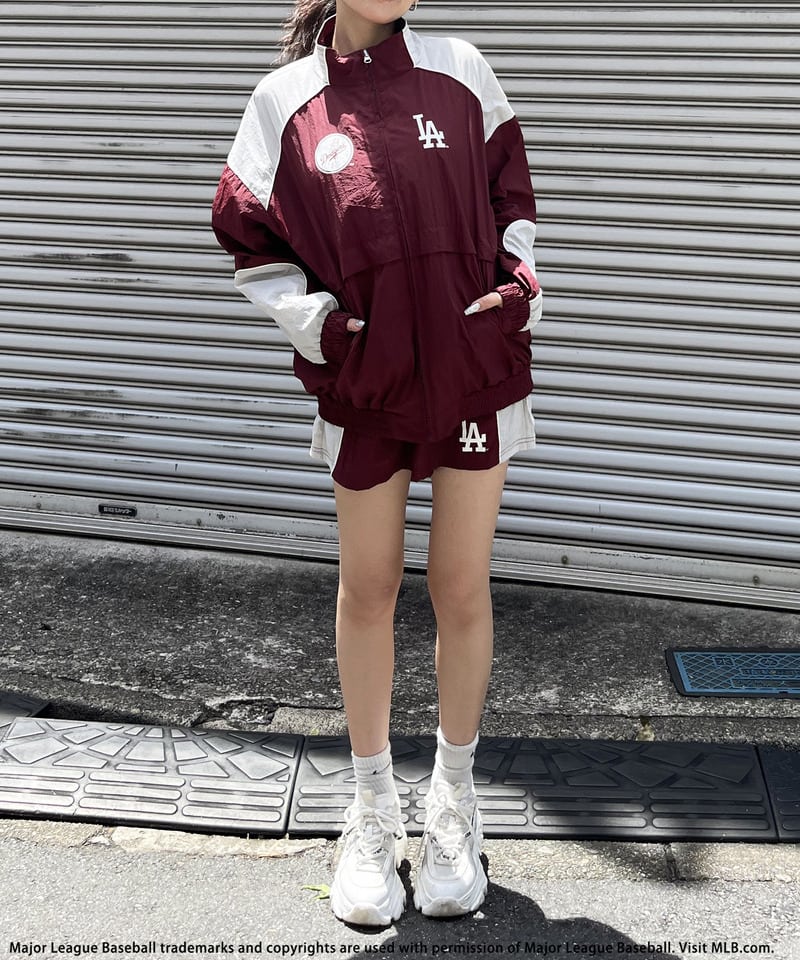 【MLB】ナイロントラックセットアップ レッド F