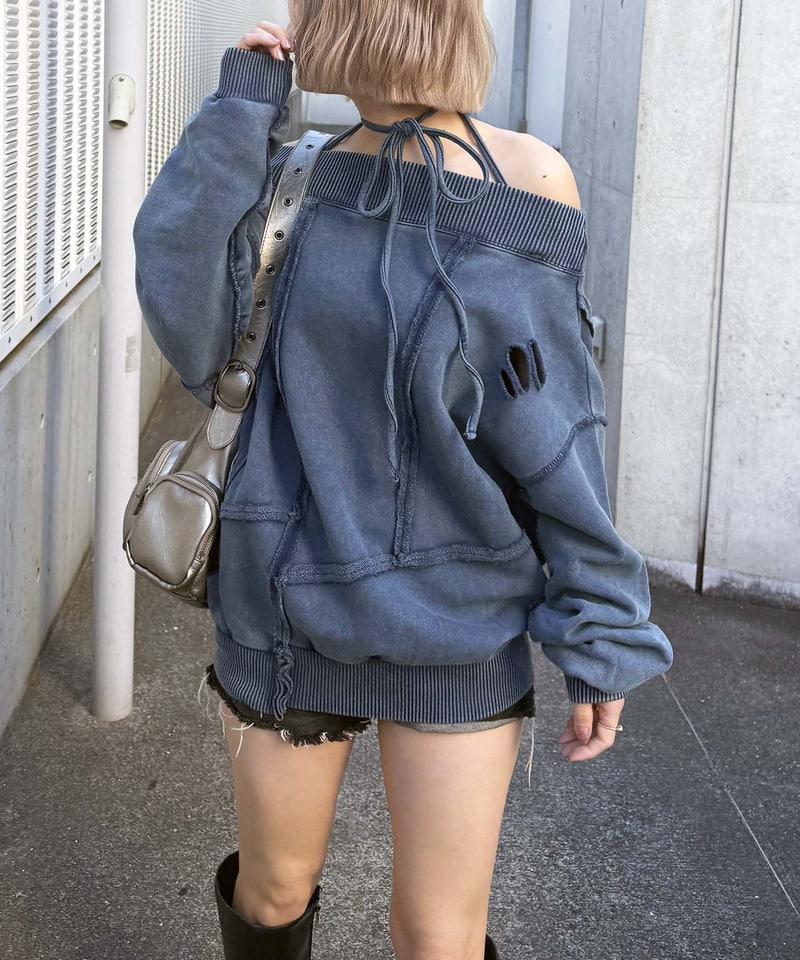 チョーカーピグメントオーバーチュニック オフホワイト F