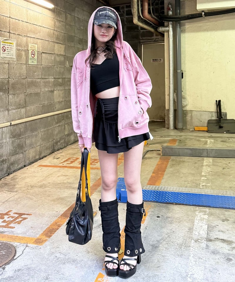 2WAY厚底サンダルカバーブーツ ブラック M