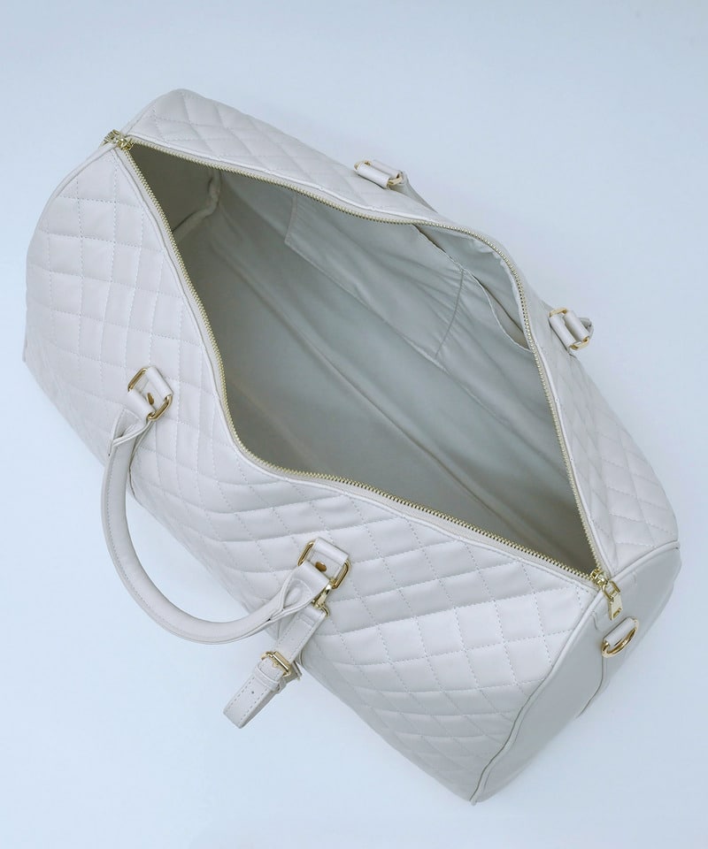 公式通販限定カラーあり【Mサイズ】キルティングボストンBAG ブラック F