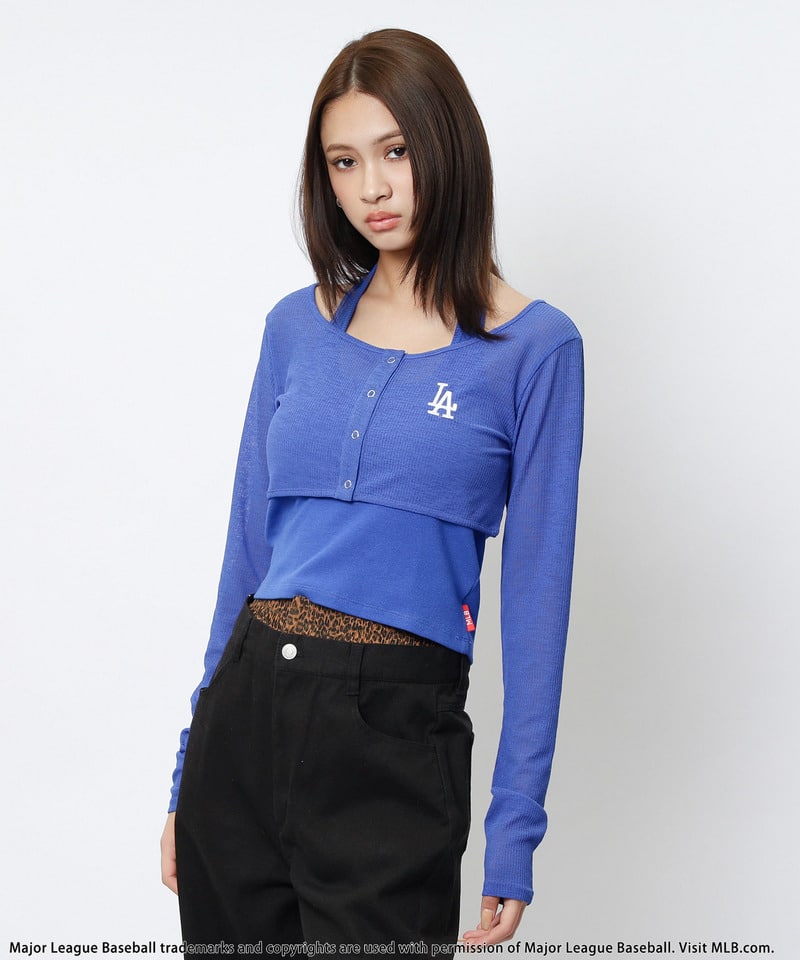 【MLB】ホルタータンクアンサンブル ブルー F