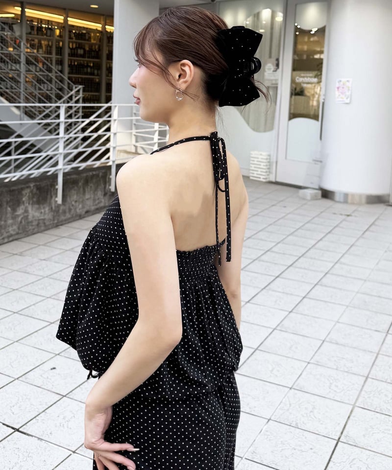 ホルターキャミ×パンツセットアップ ドット F