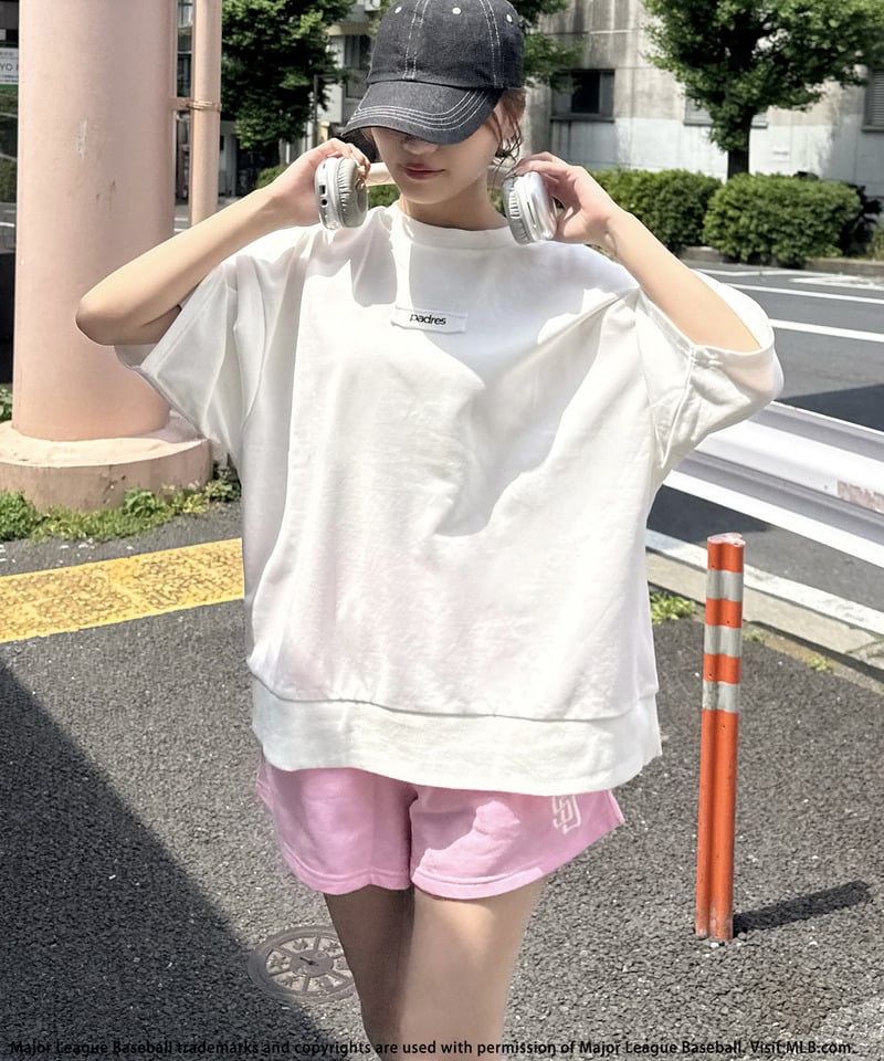 【MLB】ハーフサイズPO×ショートパンツ ピンク系 F