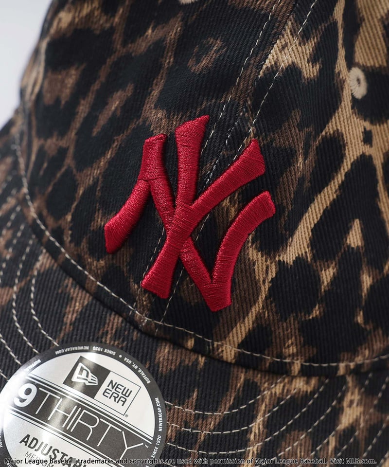 【NEW ERA】MLBロゴ総柄9TWENTYキャップ レオパード F