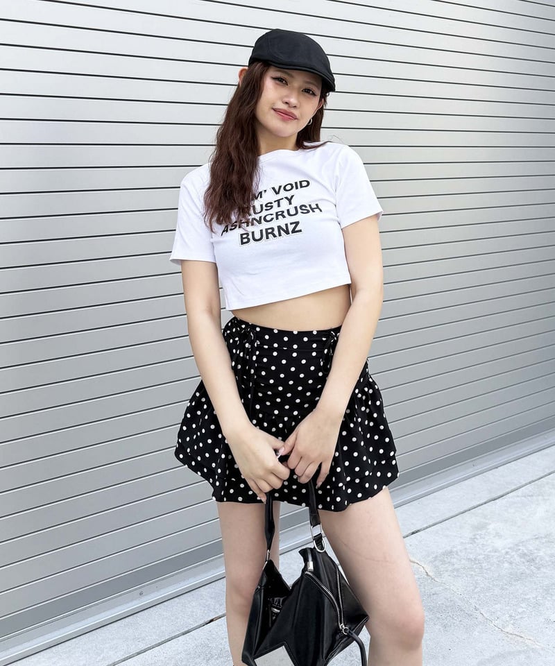ラインストーンロゴミニTシャツ ドット F