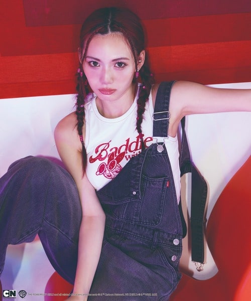 【THE POWERPUFF GIRLS/パワーパフ ガールズ】カップ付きアメスリタンクトップ レッド F