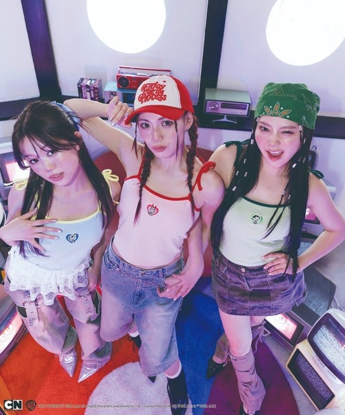 【THE POWERPUFF GIRLS/パワーパフ ガールズ】肩リボンワンポイント刺繍キャミソール レッド F