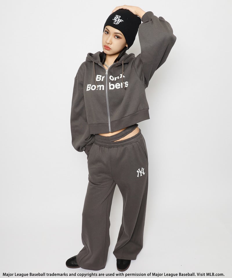 新品【MLB】ZIPビッグフーディー　スパイラルガール MLB】ZIPフーディーセットアップ(F グレー)｜ スパイラルガール