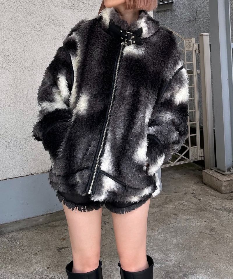 パイピングファージャケット ブラック F